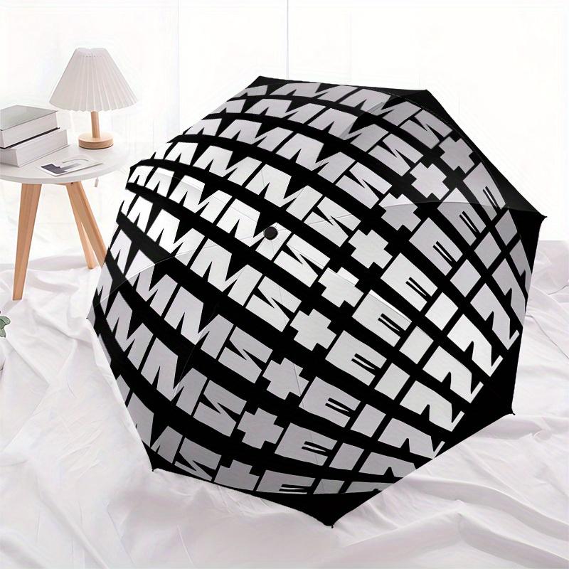 1 pièce Parapluie Logo Groupe Rammstein avec Manche en Plastique, Convient pour Toutes Saisons Maison Voyage Parapluie ExtérieurM925