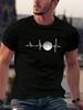 Men's Summer 100 Cotton Faith Print Loose Large Casual Round Neck Short Sleeve T-shirt