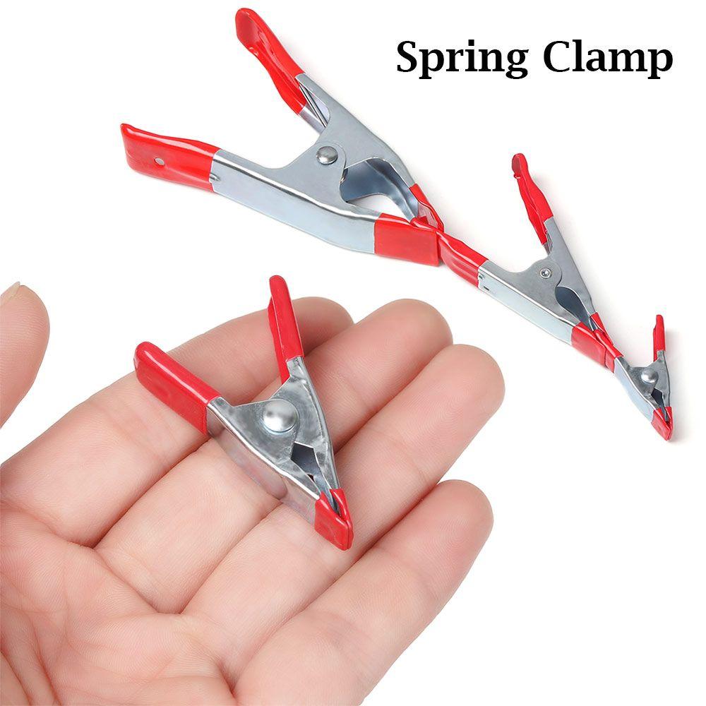 1pc Home Fixed Tools Hand Tools Micro Powerful Metal Spring Clamps Woodworking Grip A-shaped Clip