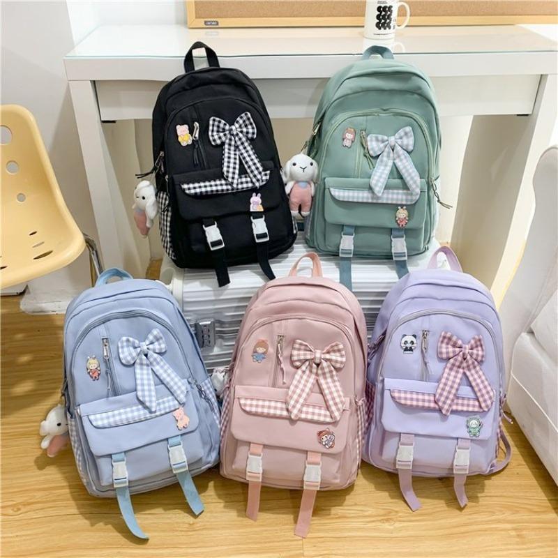 Mochila de Ombro Grande Capacidade para Aluna Fofa do Ensino Fundamental