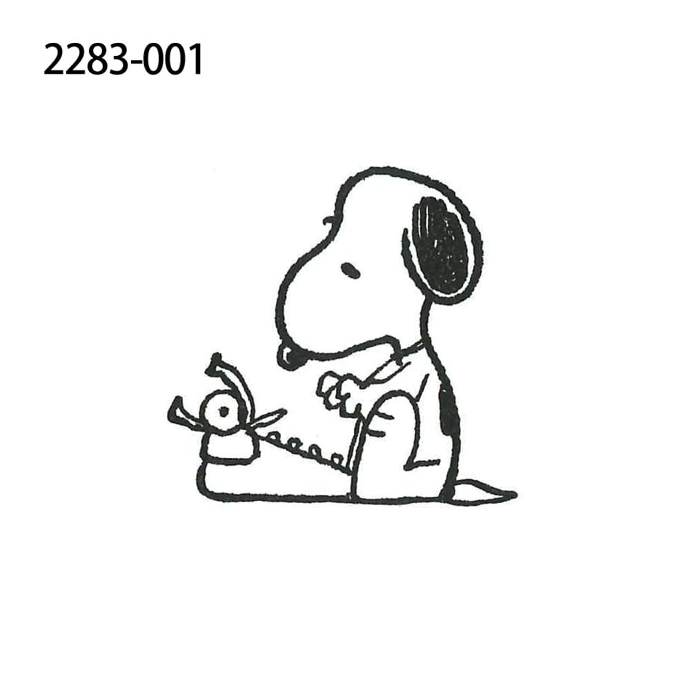 Kodomo no Kao Pečeť Snoopy Dřevěný Dílek - Snoopy Psací Stroj 2283-001