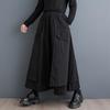 Black Plus Size High Waist Vintage Spring Autumn Casual Loose Long for Woman Skirts Womens Skirt