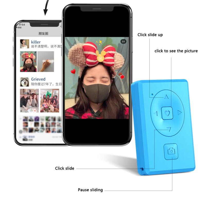 Controler la distanță Bluetooth pentru telefon mobil, declanșator pentru selfie, redare media muzicală, wireless