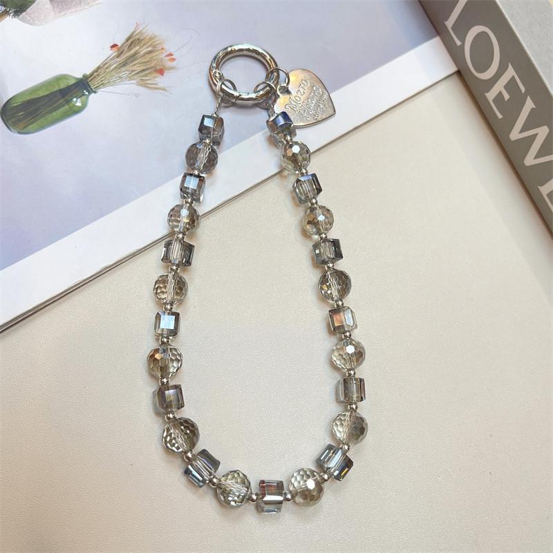 Modischer Herzanhänger PVC-Handykette mit Kristall-Charme für Damen und Herren