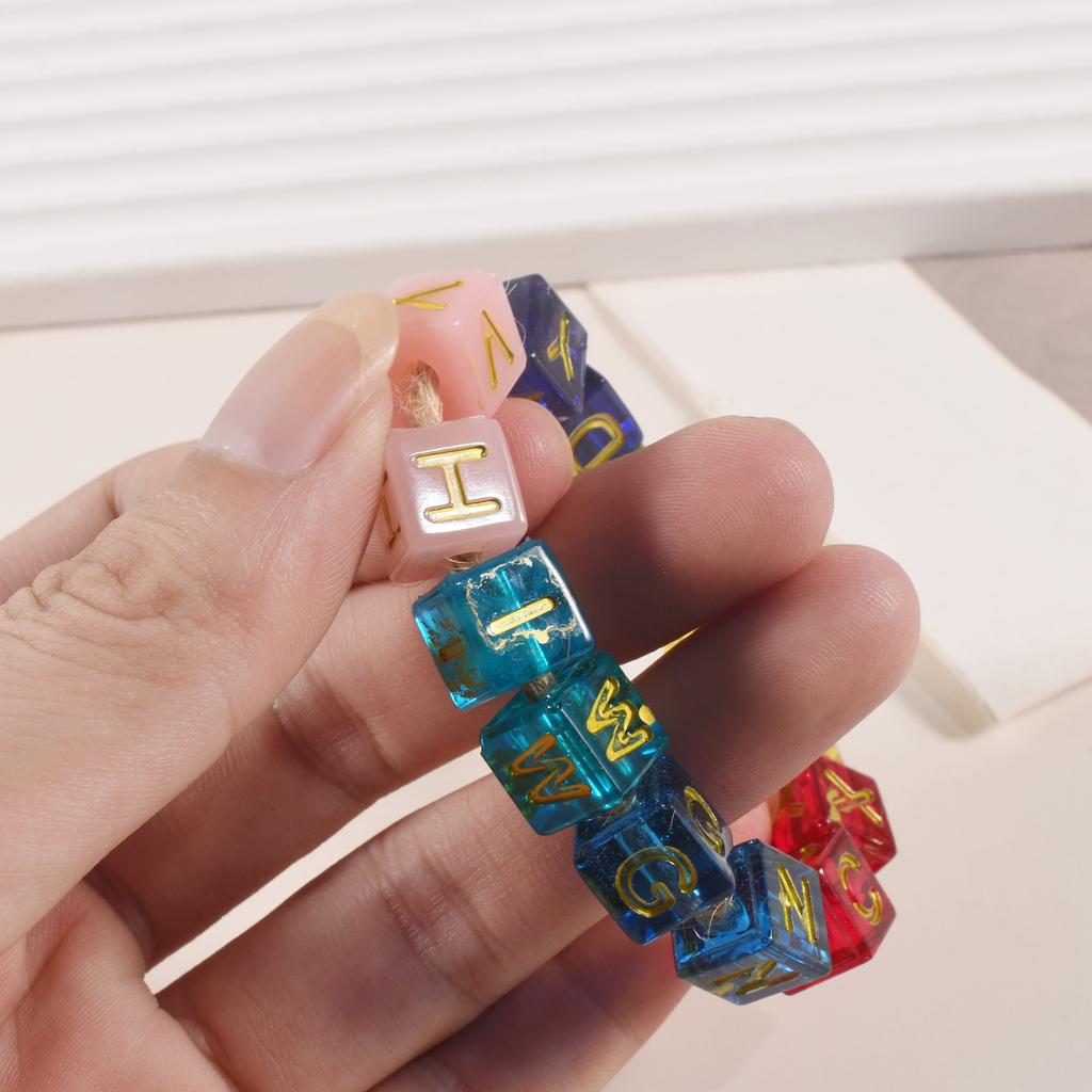 Creative Jewelry Silicone Molds Bracelets Letter Moulds Soft Beads Moulds Silicone Texture Alphabet Bead Molds for Beads
