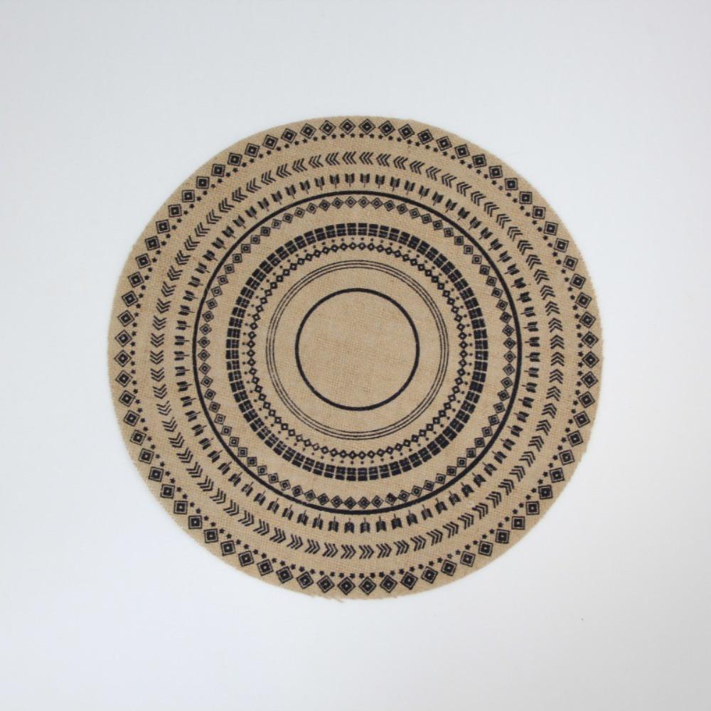 Heat Resistant Round Placemat 36/38cm Woven Vase Mats Vintage Cup Coaster Mat Dining Table