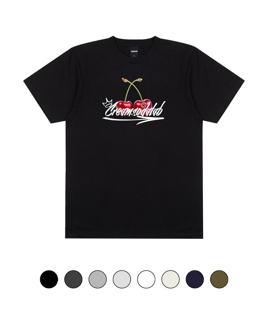 CREAM SODA LAB Cherry Logo Short Sleeve T-Shirt (Type A)