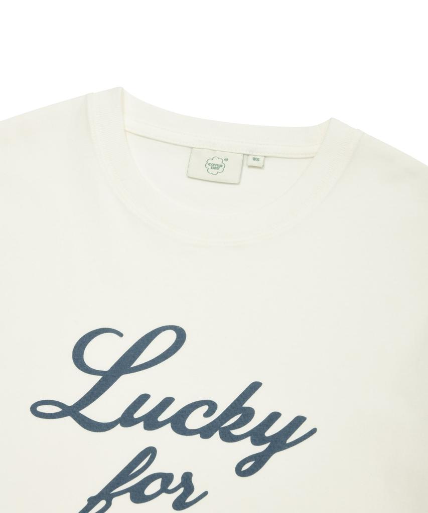 COVERNAT WOMAN Clover Lettering T-Shirt White