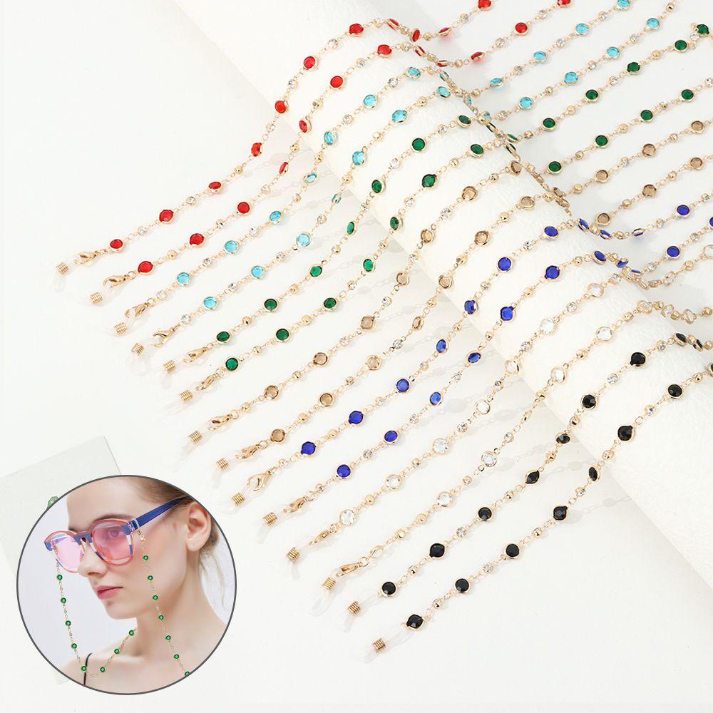 Fashion Glasses Chain Vintage Acrylic Crystal Sunglasses Chains Long Lanyard Necklace Eyeglass Strap for Women Men