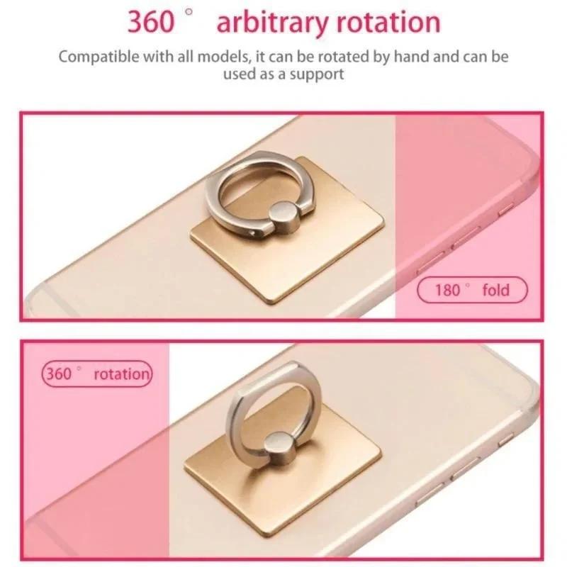 Finger Ring Mobile Phone Smartphone Stand Holder Cell Smart Phone Ring Transparent Holder Socket Stand
