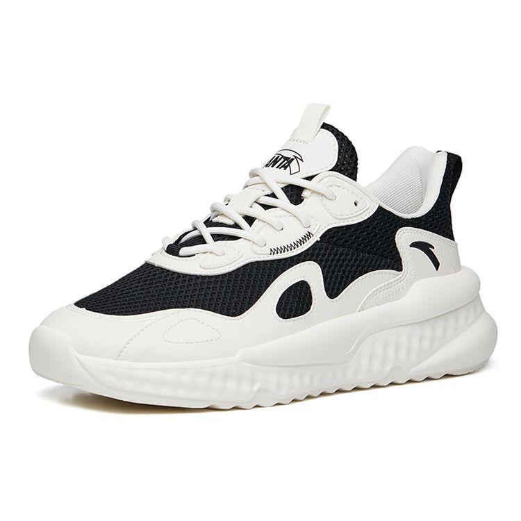 Anta Seria Lifestyle Pantofi Sport Casual cu Plasă Joasă Adidași Bărbați Alb Negru 112238869S-2