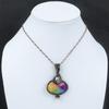 Rainbow Solar Quartz Druzy Copper Wire Wrapped Pendant Rainbow Moonstone Pendant Copper Jewelry Gemstone Pendant For Women Handmade Jewelry