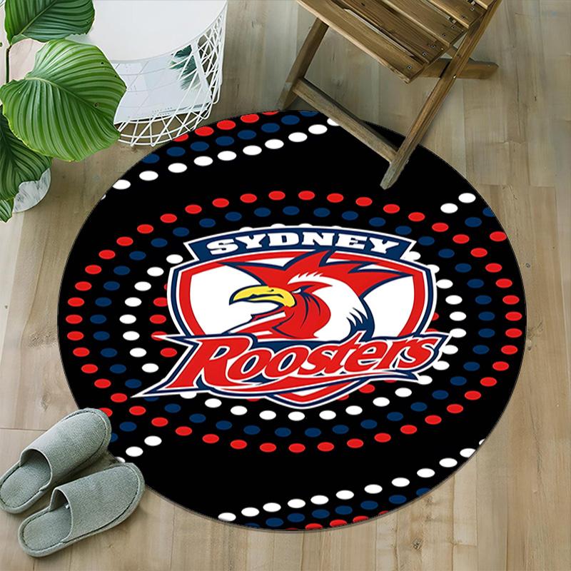 1pc Football Team (23) Print Round Carpet Chair Round Carpet Suitable for Bedroom Living Room Home Decorative Carpet