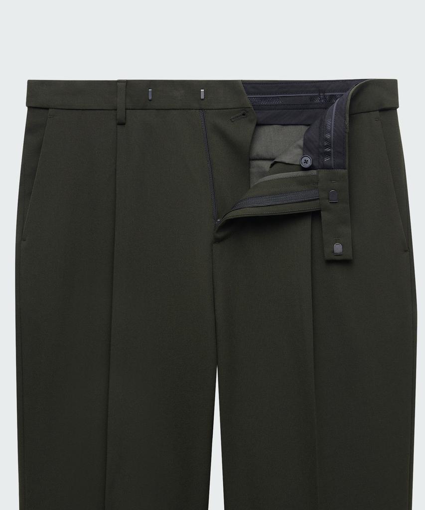 MUSINSA STANDARD Wide Hidden Banding Slacks [Khaki]