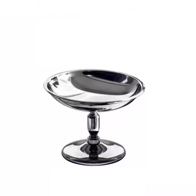 Stainless Steel Ice Cream Cup Fruit Bowl Tall Foot Milkshake Dessert Cup Home Multi-Function Containers Light Luxury Salad Bowl