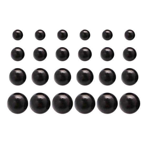 12 Pairs Ear Studs Faux Pearl Different Sizes Smooth Anti-allergy Lightweight Exquisite Ear Decoration Jewelry