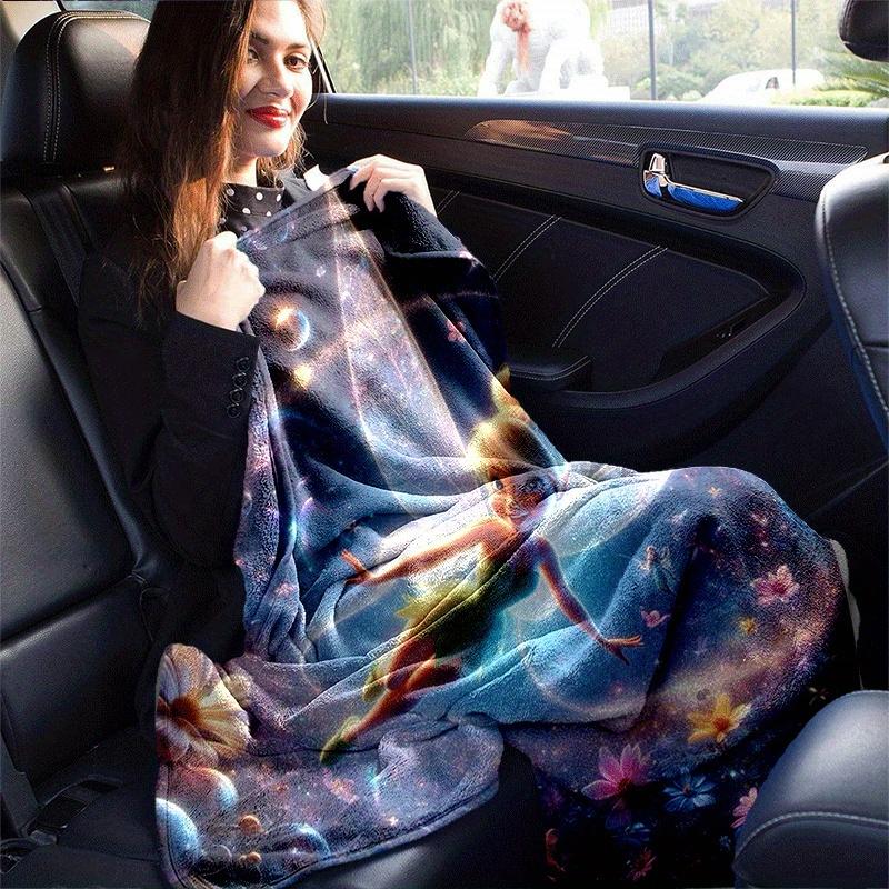 1pc Tinker Bell Printing Blanket - Soft, All-Season Throw for Office Blanket, Car, Travel