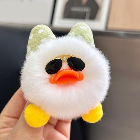 Kids Duck Keychain Imitation Rabbit Plush Keychain Pendant Bags Phones Cars Versatile Decoration Fashionable