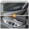 Car Window Glass Lift Button Panel Trim Cover for Peugeot 2008 2019-2023 E2008 2020-2022 LHD Stainless Steel Sticker Accessories