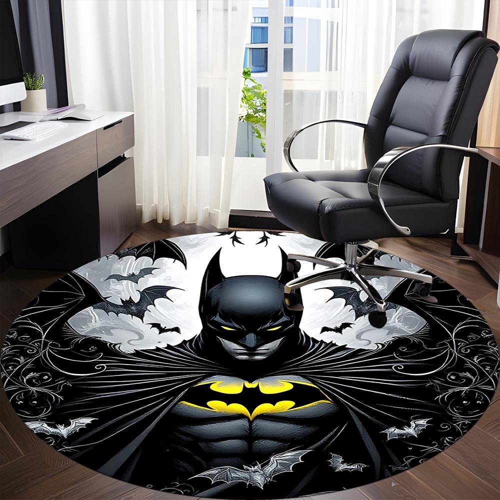 1 db Batman Irodai Kerek Szőnyeg, Irodai Székek Alá, Hálószoba, Nappali, Otthoni Dekoráció, Szoba Dekoráció, Különböző Méretekben Kapható