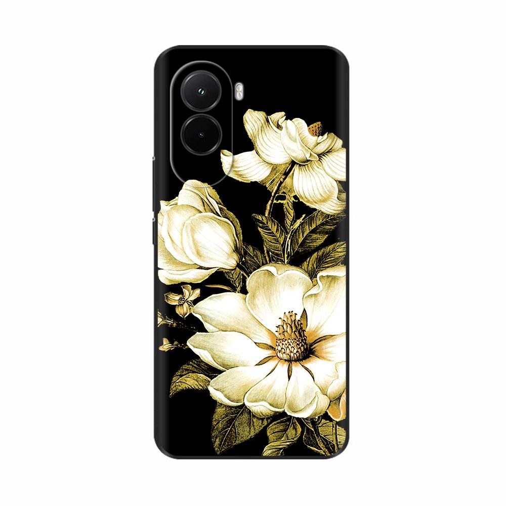 Weiche Hülle für Xiaomi Poco M7 4G Luxuriöser Druck-Rückdeckel für PocoM7 M7 Silikon-Stoßfänger Schutz Stoßfest Capa pocom7 4G Coque