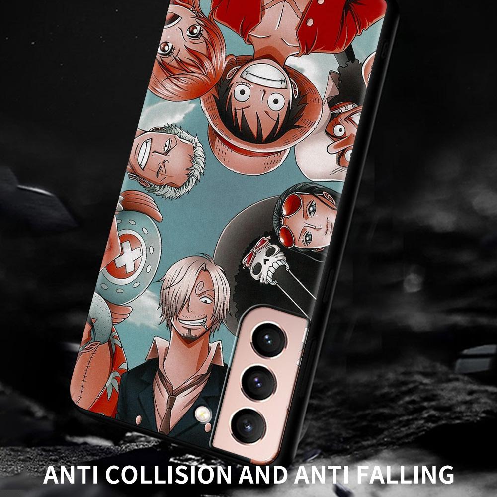 One Piece Cartoon TPU-Hülle für Samsung Galaxy S22 Ultra S20 FE S21 Plus S10 S9 S8 S10e S7, weiche Schutzhülle zur Verhinderung von Herbst