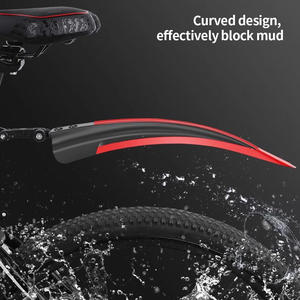 2Pcs Thicken Bicycle Fenders Mountain Road Bike Mudguard MTB Rear Mud Guard Wings Splash Protection Accessories for "22" 24 "26" Mountain Bikes