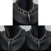 Y2k Punk Jewelry Geometric Alloy Pendant Chain For Party Wear