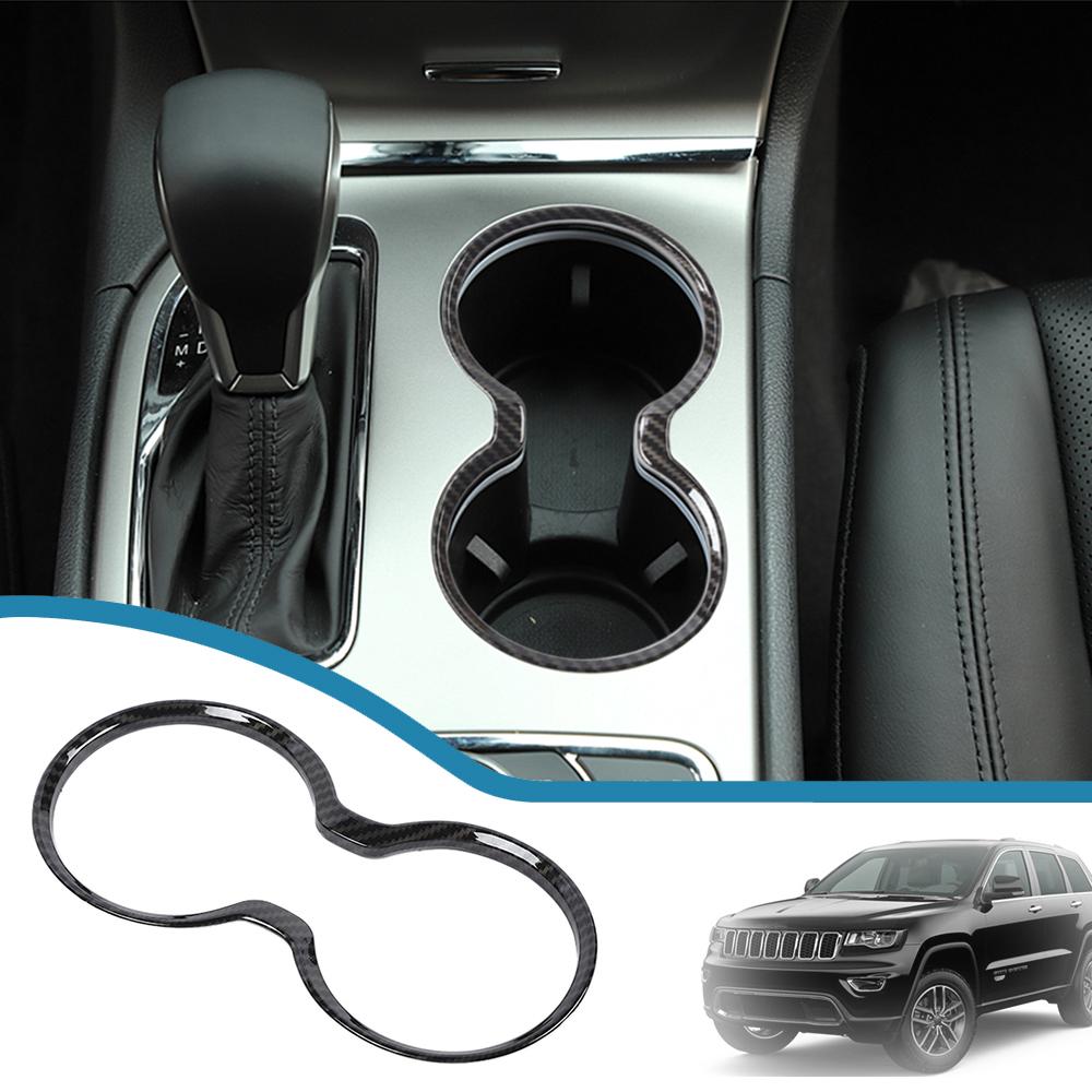 Auto Front Gangschaltung Wasserbecherhalter Panel Dekoration Abdeckung Zierleiste Aufkleber für Jeep Grand Cherokee 2011- Innenraum