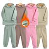 Warmer Herbst-/Winter-Kapuzenpullover & Jogginghosen-Set für Kinder