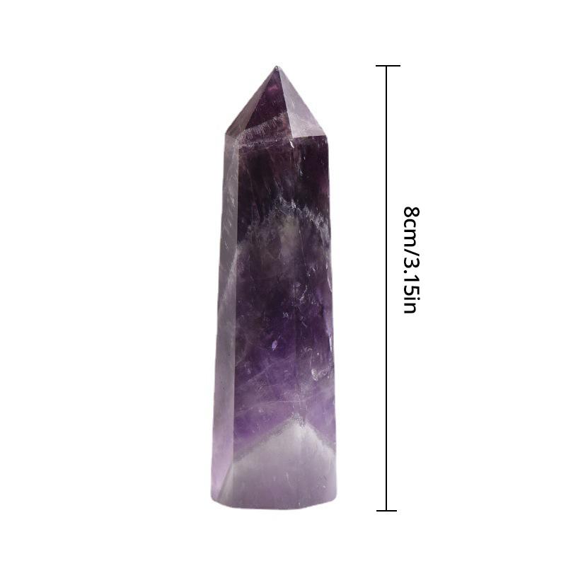 Varinha Hexagonal de Quartzo Natural Fantasia Coluna de Cristal Ametista Sonho Pedra de Cura Energia Cristal Roxo Decoração de Mesa de Escritório