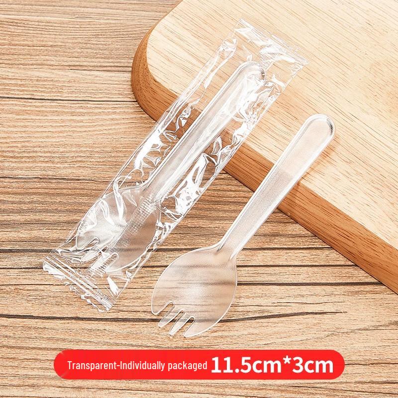 Yangge Individually Wrapped Disposable Plastic Fork Spoons