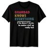 Men Grandad Knows Everything Funny Fathers Day TTshirt Tee Best Dad Ever Papa#FD