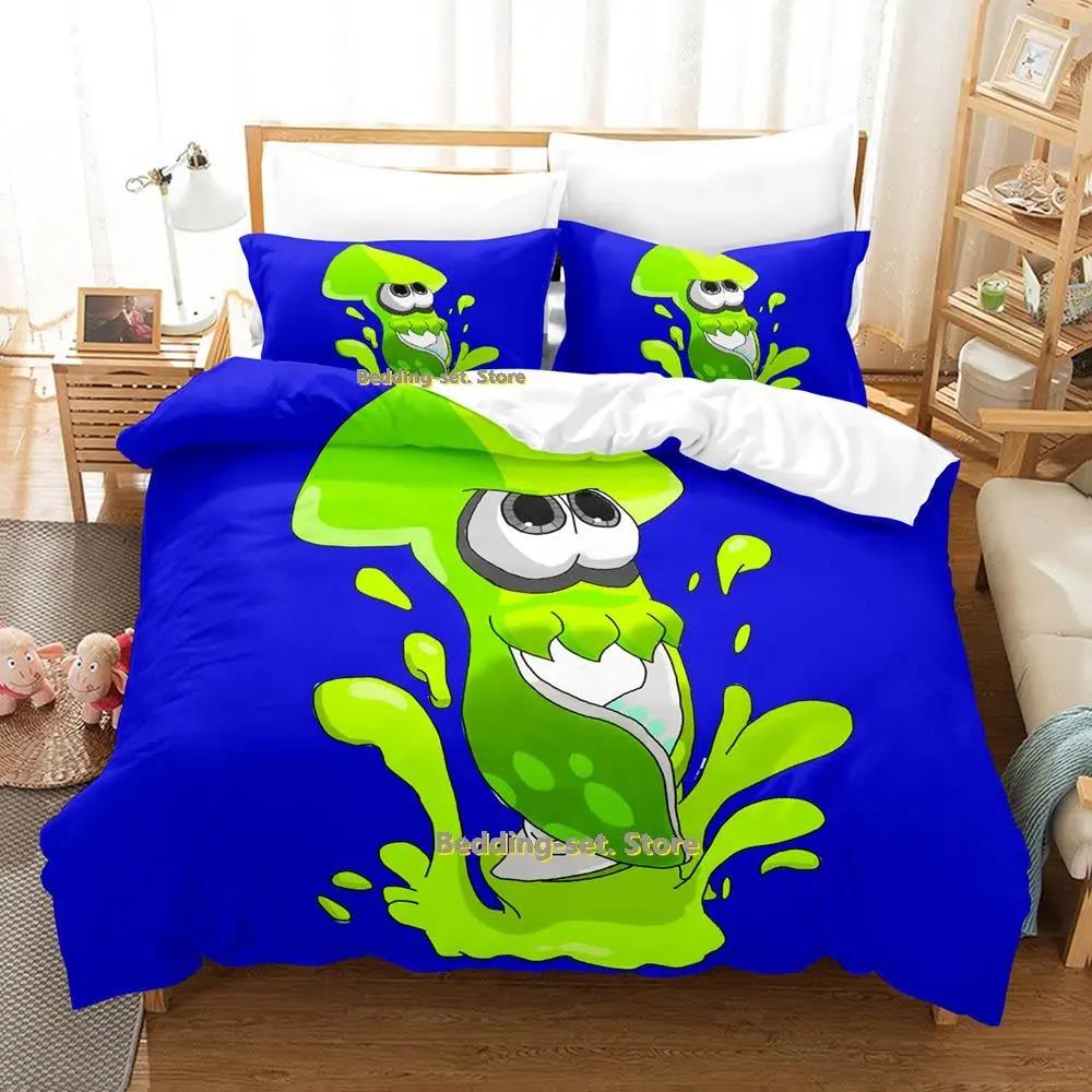 Cartoon Octopus Bedding Set Single Twin Full Queen King Size Bed Set Adult Kid Bedroom Duvetcover Sets Anime Parure De Lit Bed