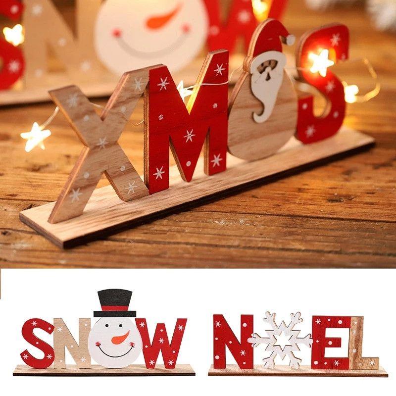 Charming Christmas Decor Wooden Table Desktop Sign Perfect For Holiday Cheer And Festive Spirit