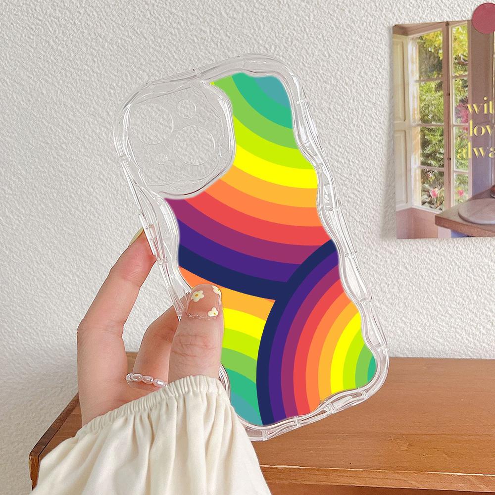 Ae93 Rainbow Art Design Protective Phone Cases for Samsung S23 S24 Ultra A55 A14 A25 A13 Infinix Hot 40 Pro Tecno Spark 20C Wave TPU Back Cover