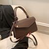 Temperament Simple Solid Color Small Bag Women'S Handbag Spring Versatile Shoulder Messenger Small Square Bag