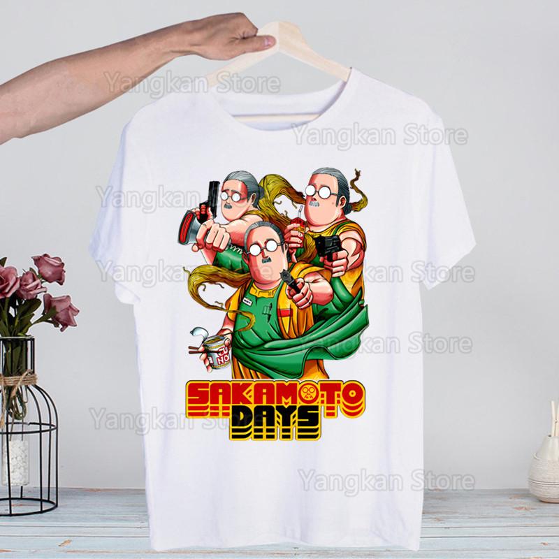 Tričko Sakamoto Days Unisex Unisex Anime Kreslený Dizajn Unisex Tričko Pánske Letné Vrcholy Krátky Rukáv Vintage Štýl Košele