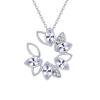 Exquisite Ladies Fashion Wreath Rhinestone Necklace Love Pendant For Women Jewelry
