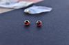 Natural Garnet Stud Earrings, Blood Red Natural Garnet Earrings, Sterling Silver, Garnet Studs, January Birthstone Gift , Gift for Her