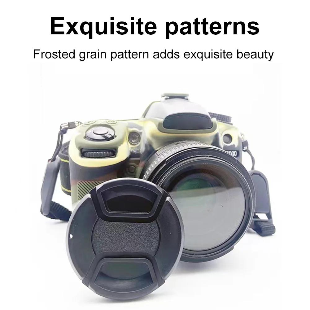 49mm 52mm 55mm 58mm 62mm 67mm 72mm 77mm Kameraobjektivdeckel Aufsteckbar Mittig zu greifen Objektivabdeckung für Nikon Sony Canon DSLR-Objektive