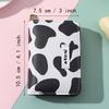 Cute Cow Pattern Coin Purse for Women Girls Card Wallet PU Leather Students Pocket Zipper Key Bag Cartoon Handbags Card Holder