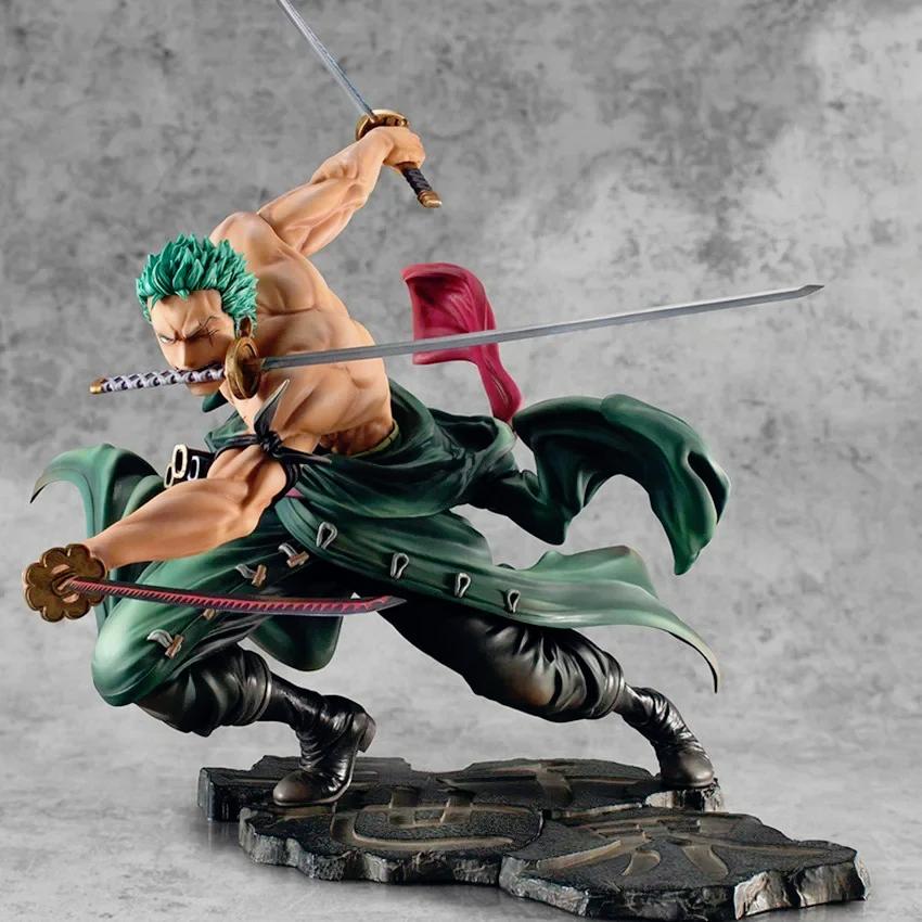 Figurine One Piece Luffy Roronoa Zoro Trois Lames Sa-maximum Manga Anime Statue PVC Action Collection Modèle Jouets