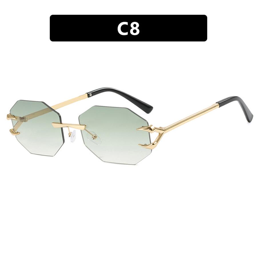 Modische Sonnenbrille Randlose Sonnenbrille Nicht polarisiert Modeaccessoire