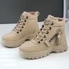Chaussures en coton bottes rehaussantes pour femmes grande taille bottes en coton mode bottes rehaussantes à semelles épaisses bottes chaudes et résistantes au froid