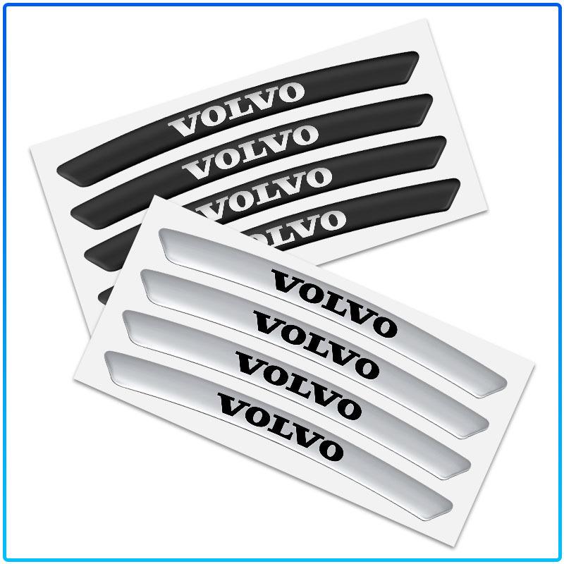 4Pcs Auto Wheel Hub Badge Tire Rim 3D Stickers Car Accessories For Volvo Rdesign XC90 S60 XC60 V70 S80 S40 V50 V40 V60 C30 S70