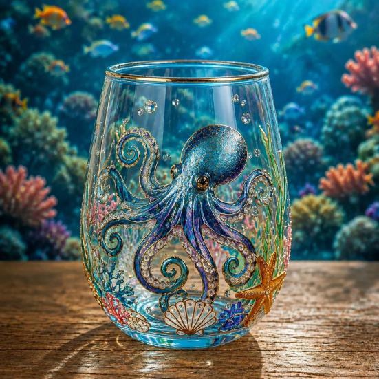 Sea Turtle Glass Tumbler, Ocean Theme Drinking Mug, Borosilicate Tea Cup for Coffee Juice, Beach Gift for Nature Lovers