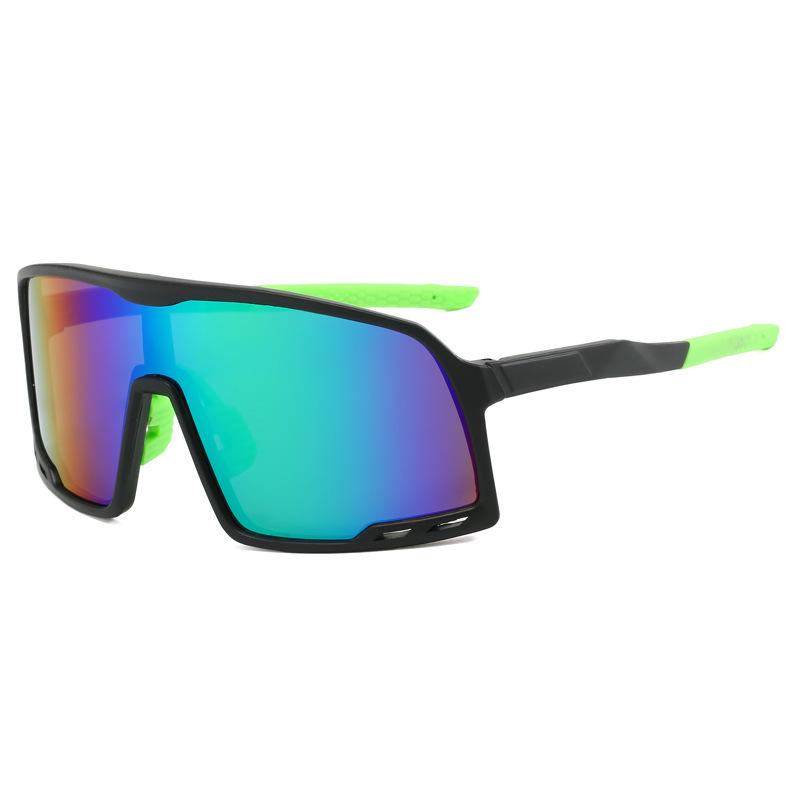 Trendige UV400 Outdoor Sportbrille Einteilige Große Rahmen Sonnenbrille Modische Radsport Sonnenbrillen Bunte Brillen