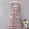 Cotton Plaid Aprons Fashion Princess Aprons Clean Apron Ruffles Aprons Kitchen