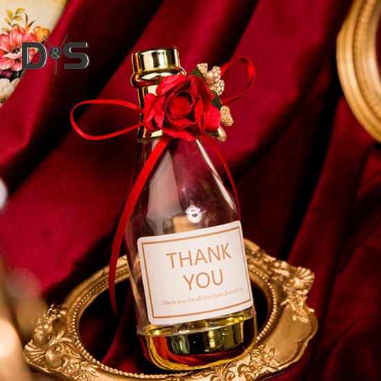 10Pcs Golden/Silver Color Mini Candy Box Simulation Champagne Bottle Beautiful Baby Shower Festive Mini Gift Candy Organizer Box